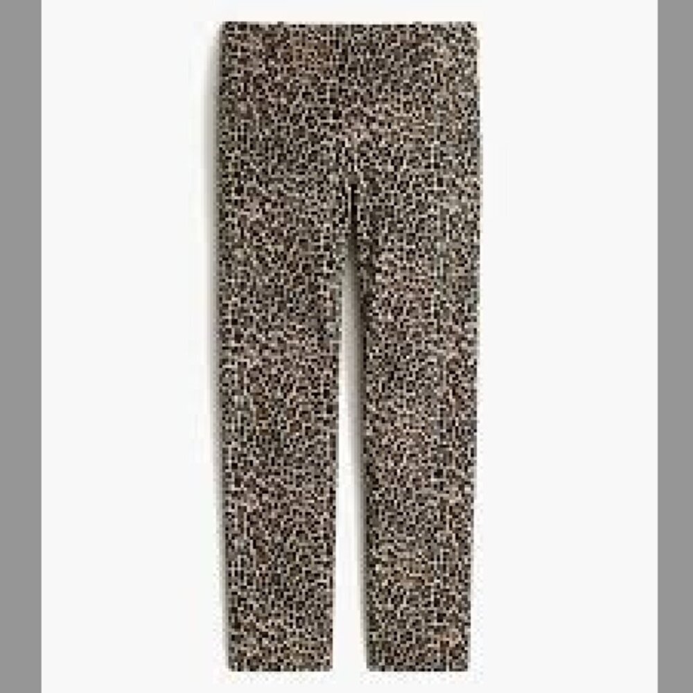J. Crew Brown and Black Winnie Pant Leopard Print Size 4 Women's Pull On